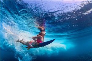 surfing underwater